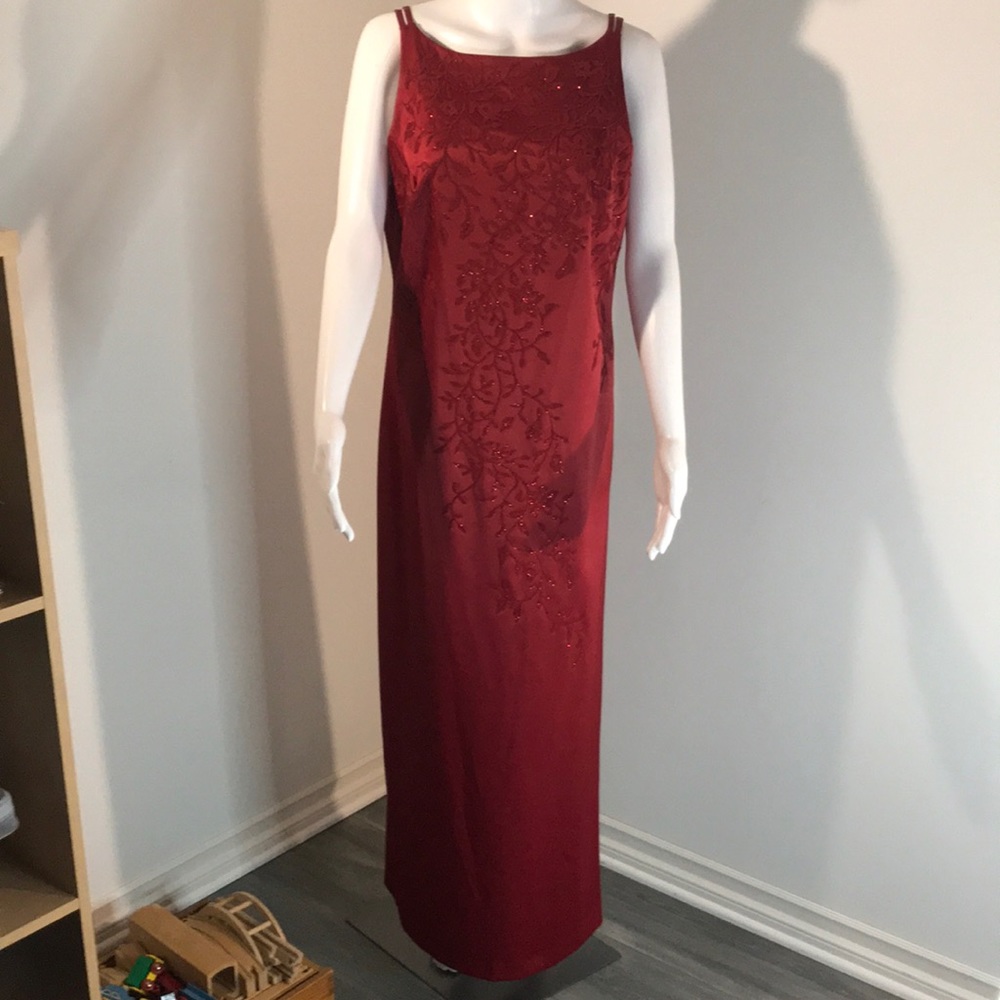 Caren Desiree, Red Holiday Dress-size 12